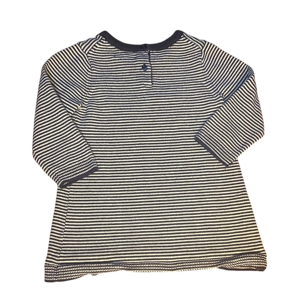 Gap blue‎ white striped whale long sleeve knit dress SIZE 18-24M - Picture 3 of 3